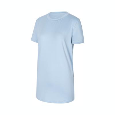 Dri-Fit One однотонный круглый вырез пуловер Slim Fit короткий рукав футболка женская футболка светло-голубой FN5002-440