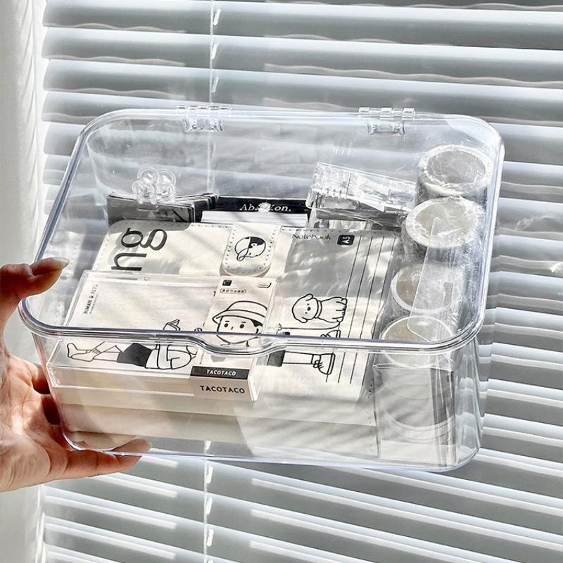 Прозрачный настольный органайзер, настольный ящик для хранения, органайзер для косметики, органайзер для документов, хранилище для закусок, канцелярские принадлежности, бытовая техника