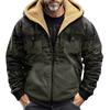 Men's Winter Camouflage Print Jacket Men's Casual Trend Zipper Hooded Jacket