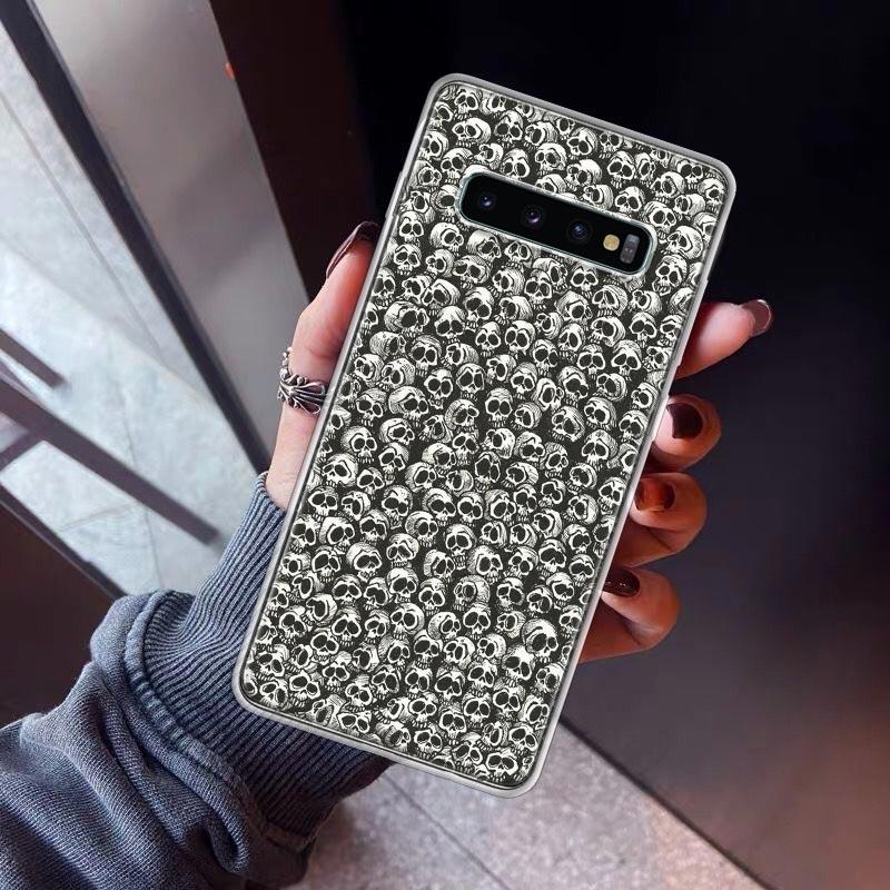 Gothic Fashion Skull Phone Case For Samsung Galaxy S26 S25 Edge S24 S23 Ultra S22 Plus S21 S20 FE Soft TPU Back Cover Funda Gala