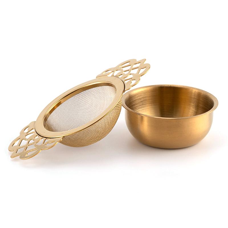 Двухслойное мелкоячеистое ситечко для чая, фильтр-сито из нержавеющей стали, кухонная посуда
