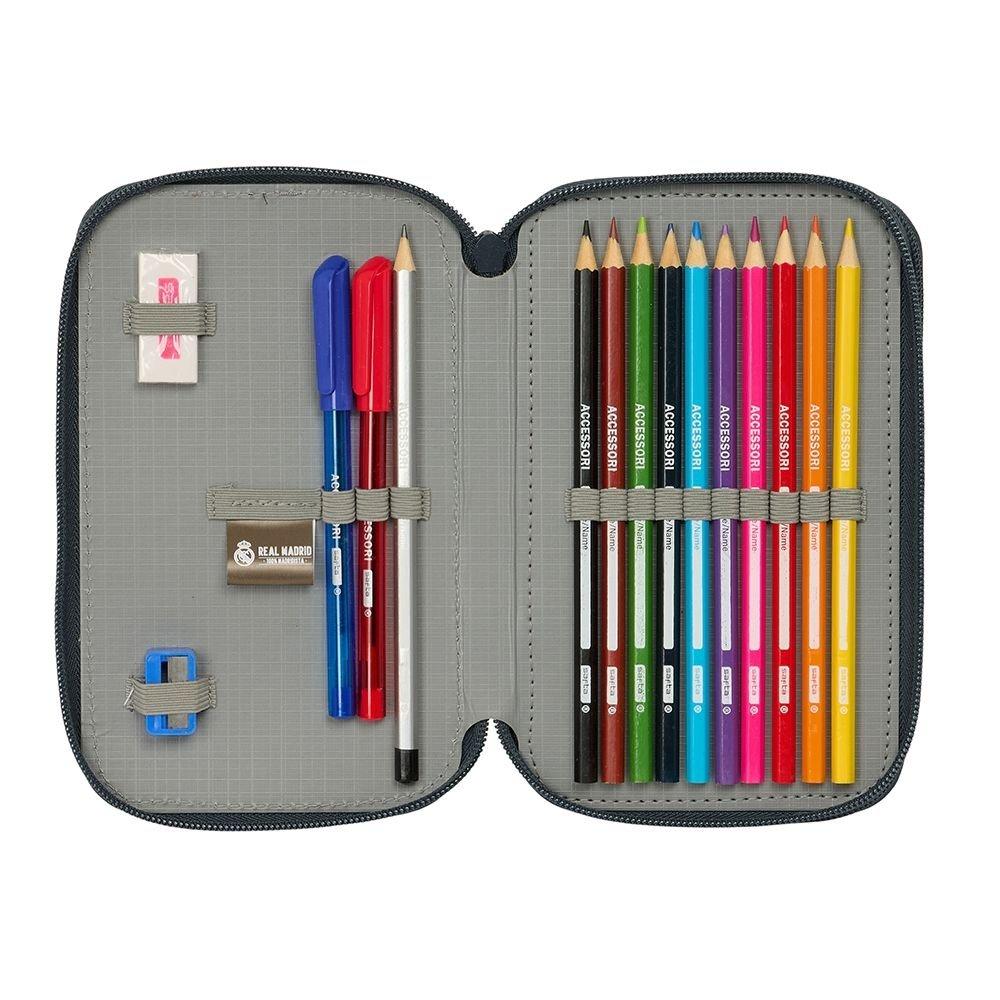 Real Madrid double filled pencil case 29 pcs 412554854 multicolor