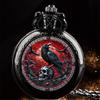 Карманные часы Crow в винтажном стиле с кварцевым механизмом, круглым циферблатом и черным ожерельем, сувенирный подарок