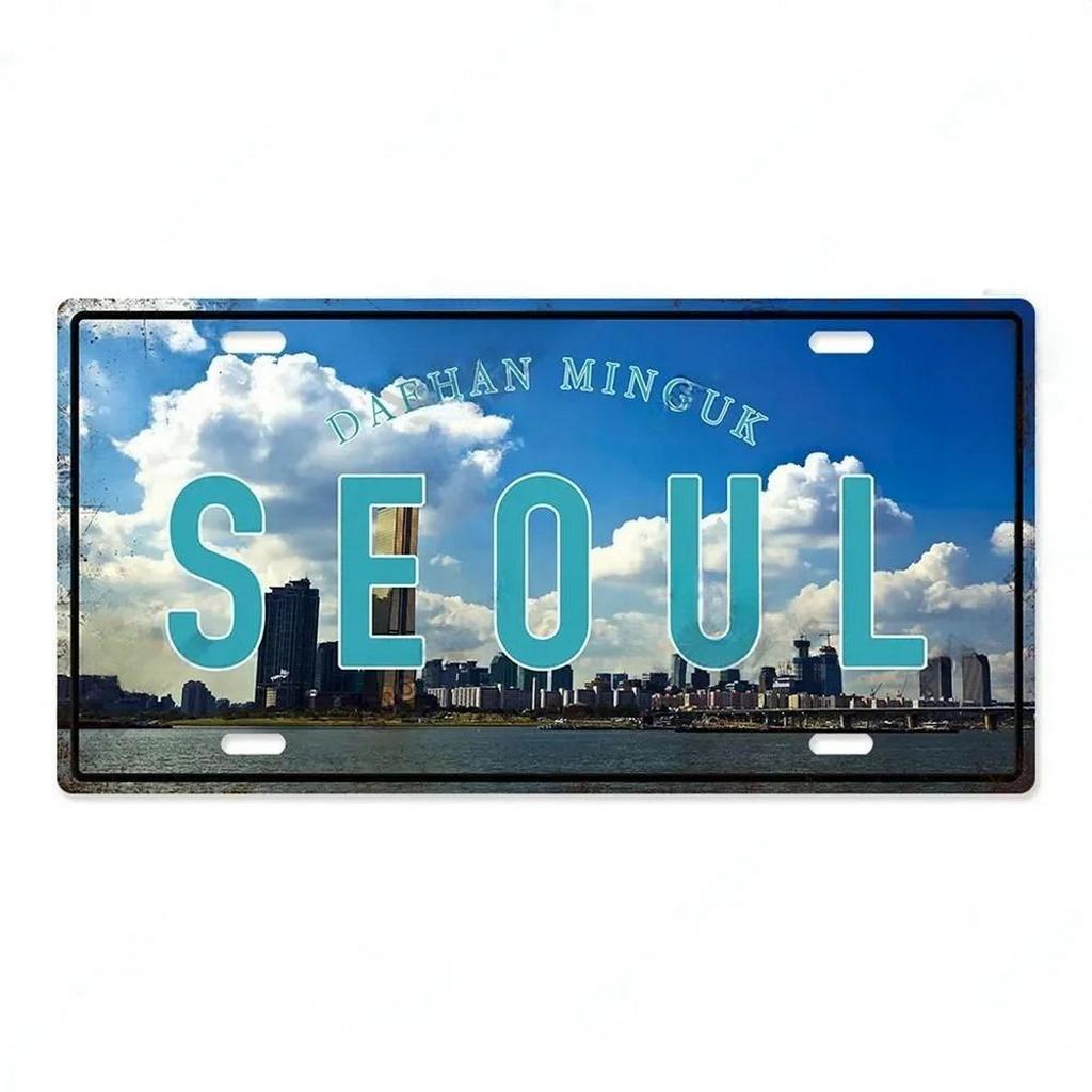 Барселона Астонри Милан Чикаго Металлические жестяные таблички Винтажная табличка Автомобильный номерной знак Рельефная бирка Гараж Бар Паб Клубы Домашний декор для стен