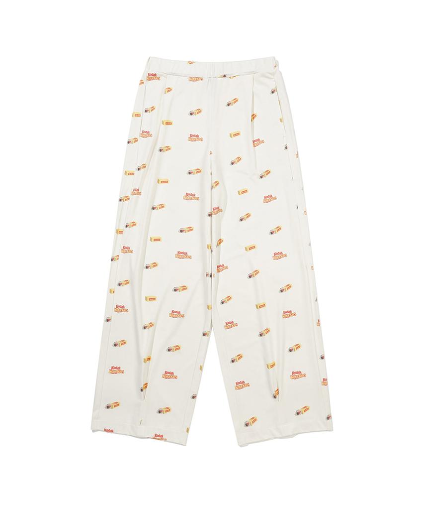 KODAK Cine Lounge Light Pattern Straight Pants Ivory