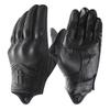 Harssidanzar Leather Motorcycle Gloves with Powersports Joint Protection Motorcycle Gloves Large Men's Touchscreen, GM028JP, Black,