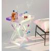 Net Red Nordic Acrylic Folding Coffee Table Transparent Small Table Side Table Foldable Home Balcony Coffee Table