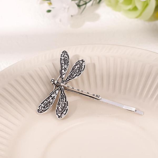2/1 шт., заколка для волос в виде стрекозы, уникальная заколка для челки для женщин, винтажные аксессуары для волос, заколка для волос в лесном стиле, сказочная заколка-бабочка