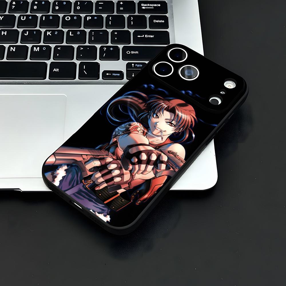Чехол для телефона Revy B-Black L-Lagoon Для IPhone 17 Air 16 E Pro Max 15 14 13 Mini 12 Pro 11 Max Plus Черный Мягкий