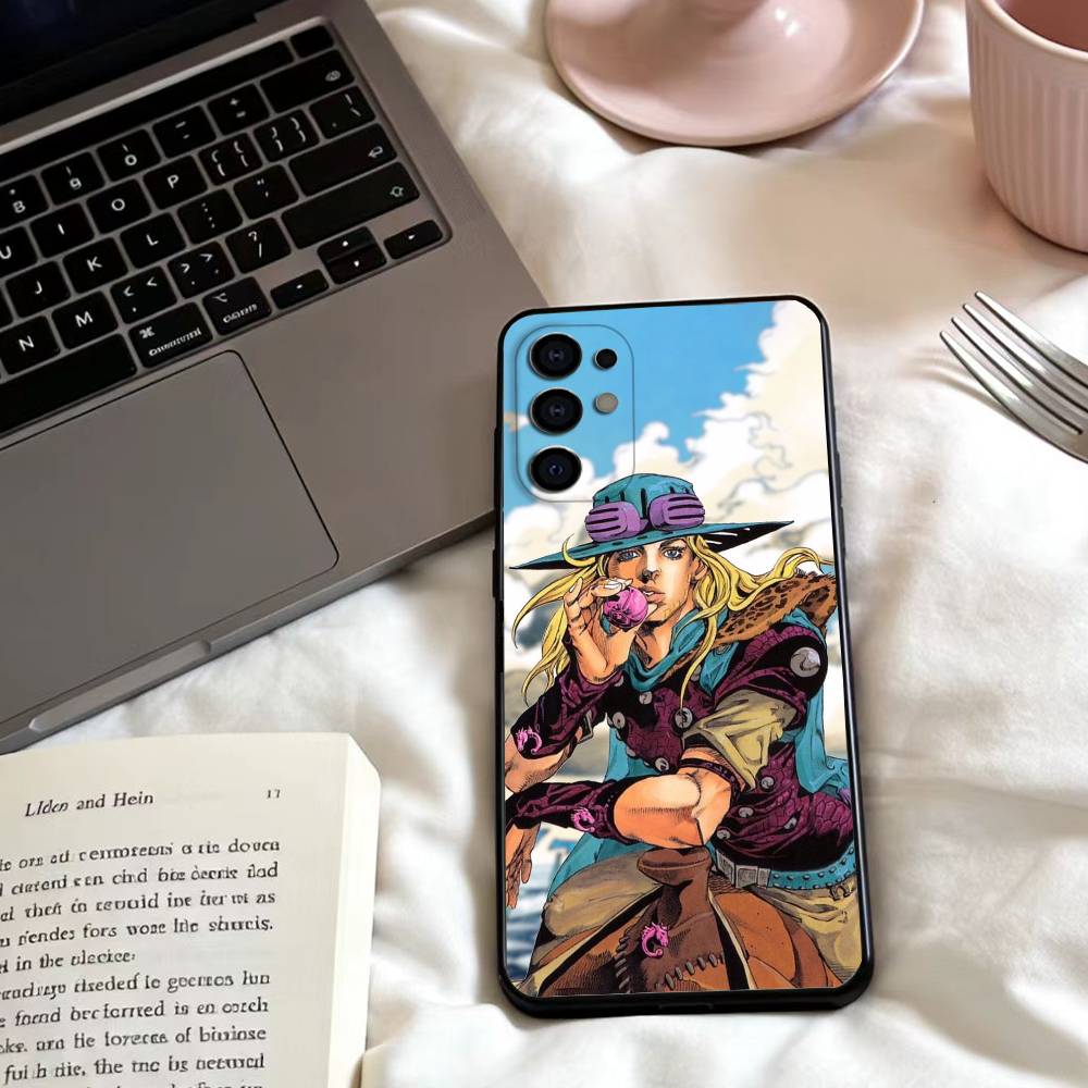 Чехол для телефона J-Johnny Joestar из J-Jojo для Samsung S25,24,23,22,30,21,10,9,Ultra,Plus,Lite,FE,4,5 G Мягкий черный чехол