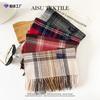 Imitation Cashmere Scarf New Fashion Versatile Atmosphere Tassel Plaid Scarf Women's Warm Scarf