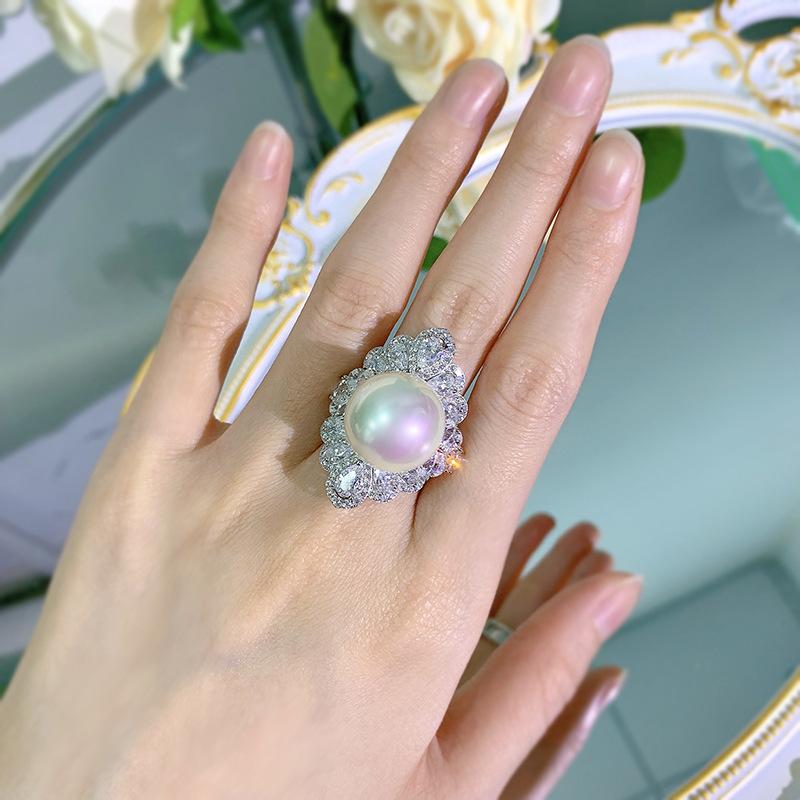 Кольцо Happy Designer с жемчугом Rich Woman's 16 мм в роскошном комплекте Кольцо Кольцо