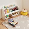 Toy Storage Organizer, Wooden Kids Bookshelf with Storage, Toy Storage Cabinet with 2 Mobile Drawers, Kids Storage Organizer for Bedroom, Nursery,