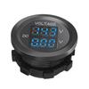 Car LED Waterproof Dual Voltage Three-Digit Mini Round Waterproof LED Panel Digital Voltmeter Tester Monitor Display Voltmeter