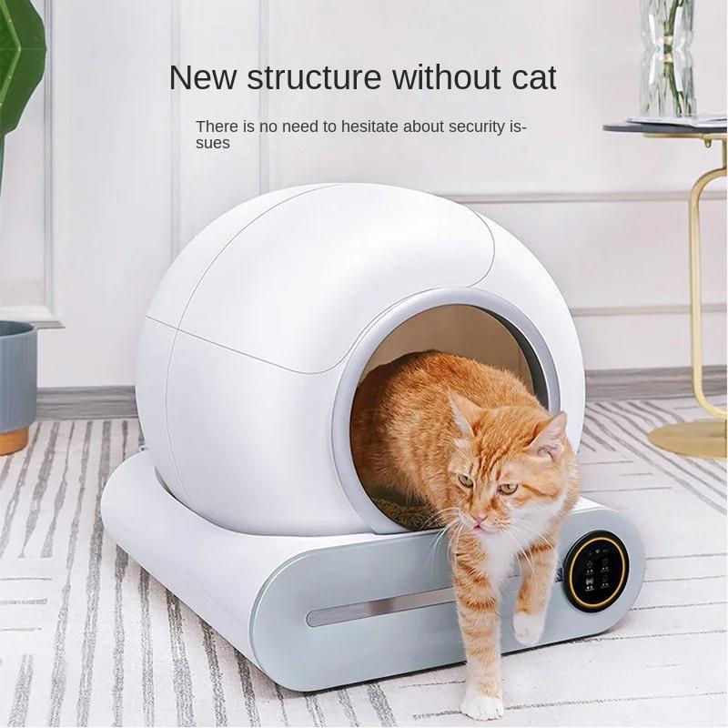 65L Automatic Smart Cat Litter Box Self Cleaning Fully Enclosed Cat Litter Box Pet Toilet Litter Tray Pet Supplies Toilet Tray