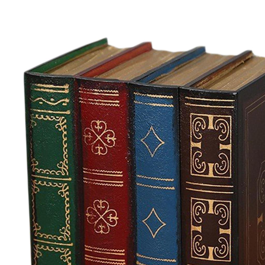Book Shaped Storage Box Antique Desktop Ornament Multifunction Wooden Decorative Fake