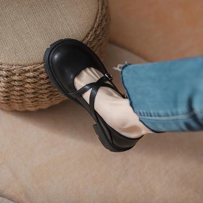 Юэсиньванг натуральная кожа плоский для женской обуви Хуэйчжоу виноград мать с той же маленькой кожаной обувью, чтобы увеличить высоту осени и зимы н