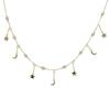 2023 Christmas Gift Moon Star Charm Tassel Choker Necklace for Women Jewelry