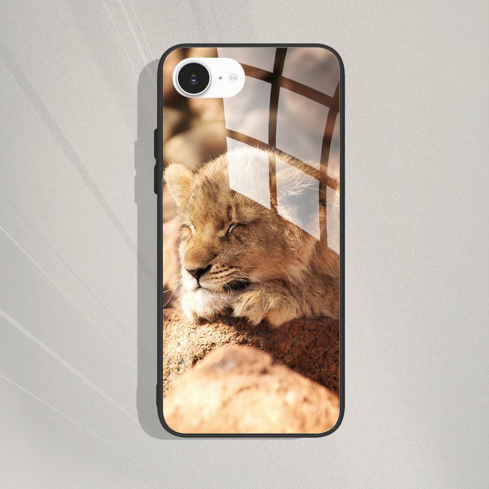 For iPhone 16e Case Printed Cartoon Tempered Glass Case Phone Back Cover For iPhone 16E 2025 Phone Cases 16 E Fundas Bags Bumper