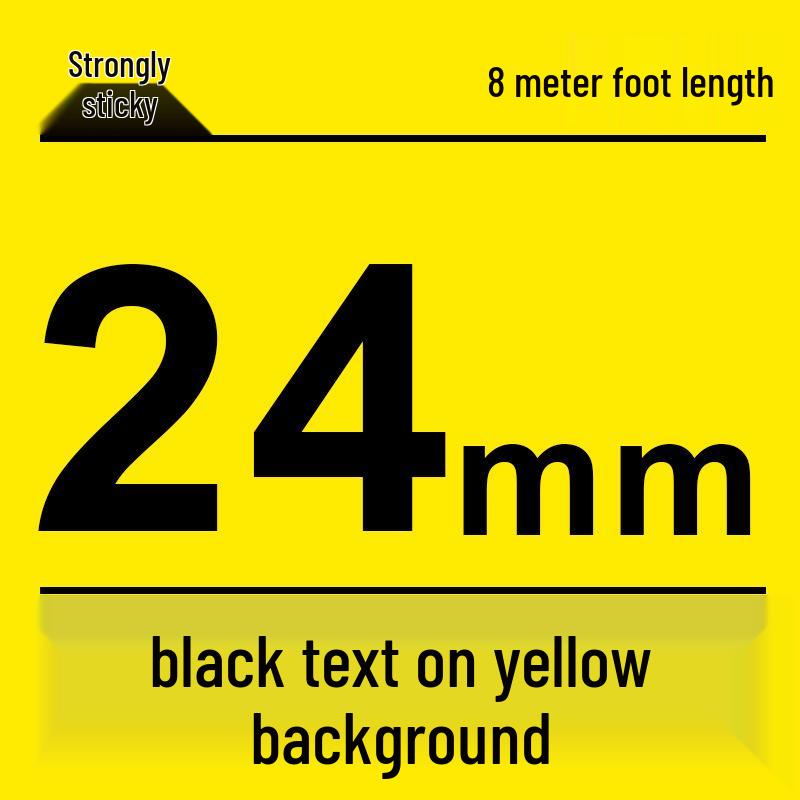 Compatible Brother 12mm Label Maker Ribbon: PT-E100B/D210/D450/115B, Laminated Self-Adhesive