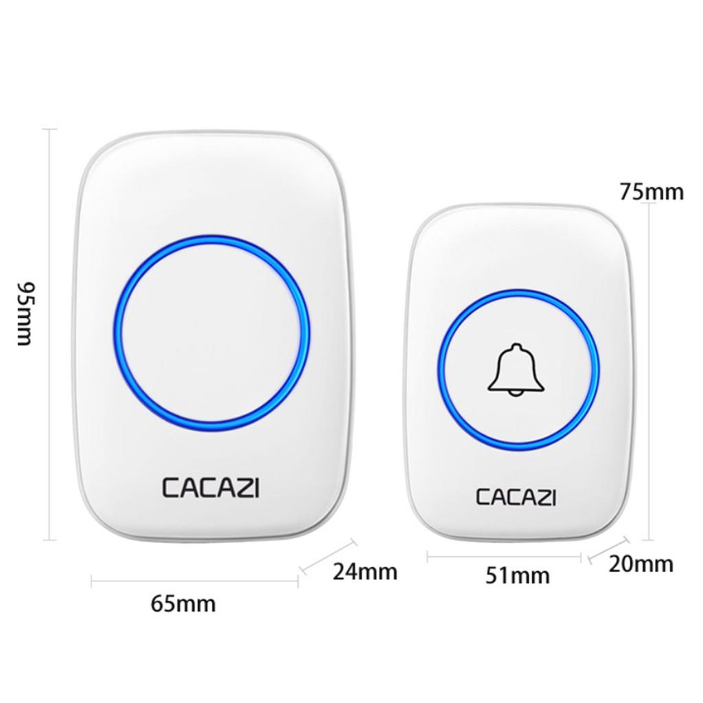 Беспроводной приемник дверного звонка, передатчик с батарейным питанием, простой внешний водонепроницаемый интеллектуальный пульт дистанционного управления