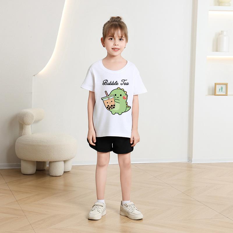 Children's Casual Short-sleeved T-shirt For Summer, Cute T-shirt For Girls And Boys