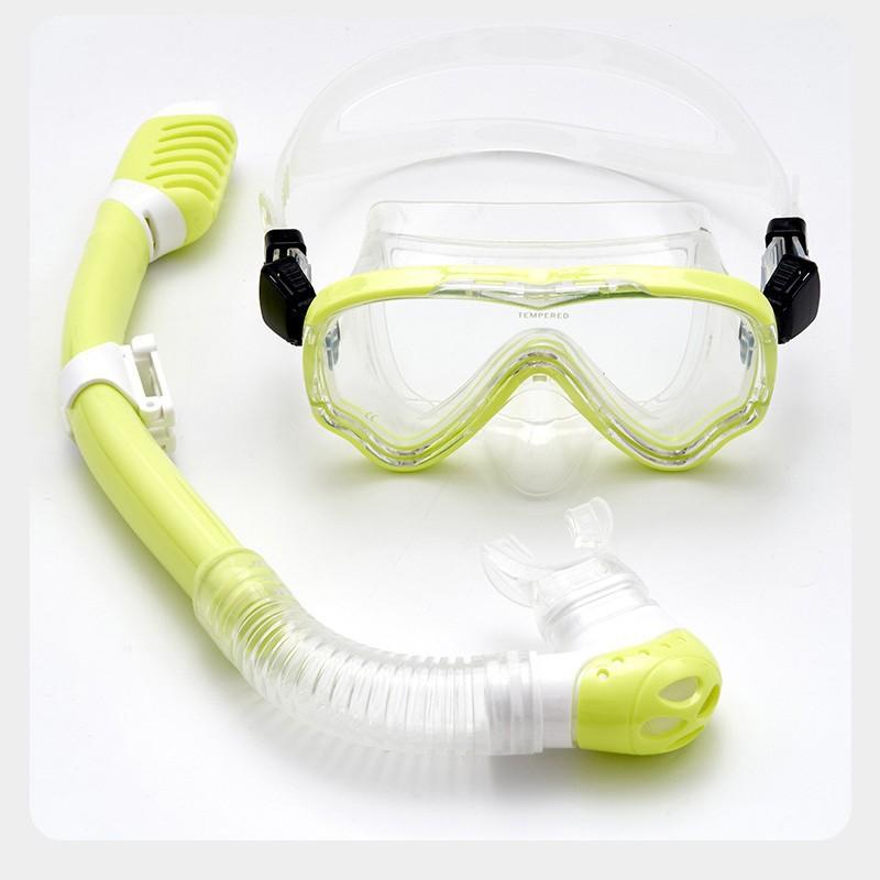 Kids Snorkeling Set With Dry Top Snorkel Anti-Fog Mask Boys Girls Swimming Diving Gear