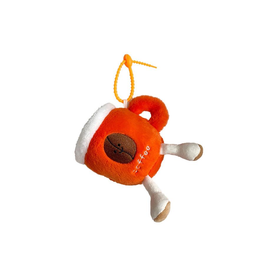 Cup Plush Coffee Keychains With Smiley Face Design For Desk Decor Gifts And