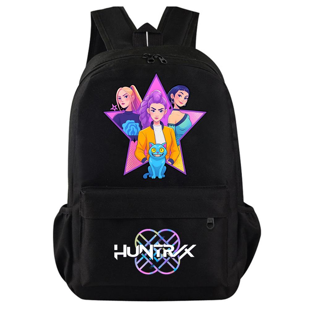 Anime Cartoon K-Pop Demon Hunters Printed Backpack for Teenager Student Girl Boy Bookbag Schoolbag Women Large Capacity Waterproof Travel Bag Gift