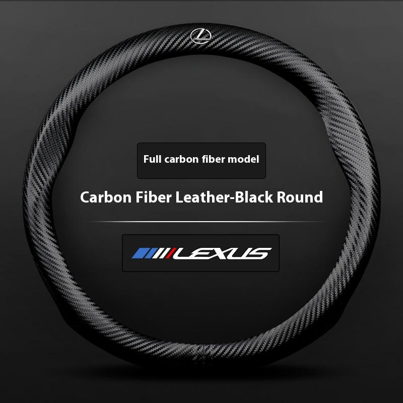 Car Carbon Fiber Steering Wheel Cover For Lexus F Sport ES200 ES260 ES300 RX300 LS500h GS300 IS300 CT200h NX300 LX570 GX460 HS