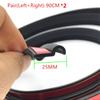 2pcs 90cm Car Styling A Pillar Seal Strip Black Rubber Weatherstrip Waterproof