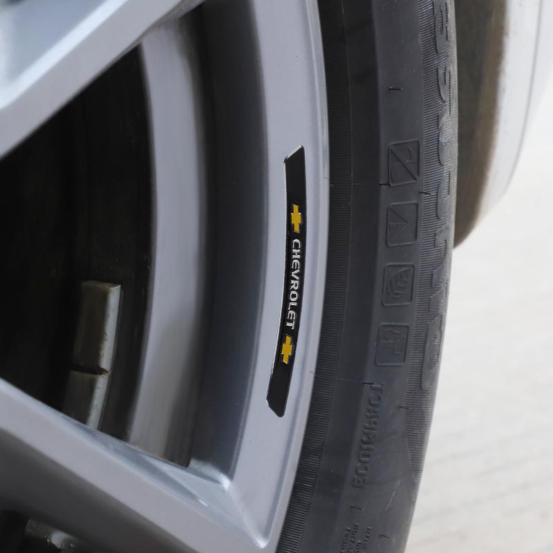4pcs Aluminium Alloy Car Wheel Hub Stickers For Chevrolet Bolt Spark Tahoe Z71 Aveo Impala Lacetti Malibu Sail SS Cruze Sonic