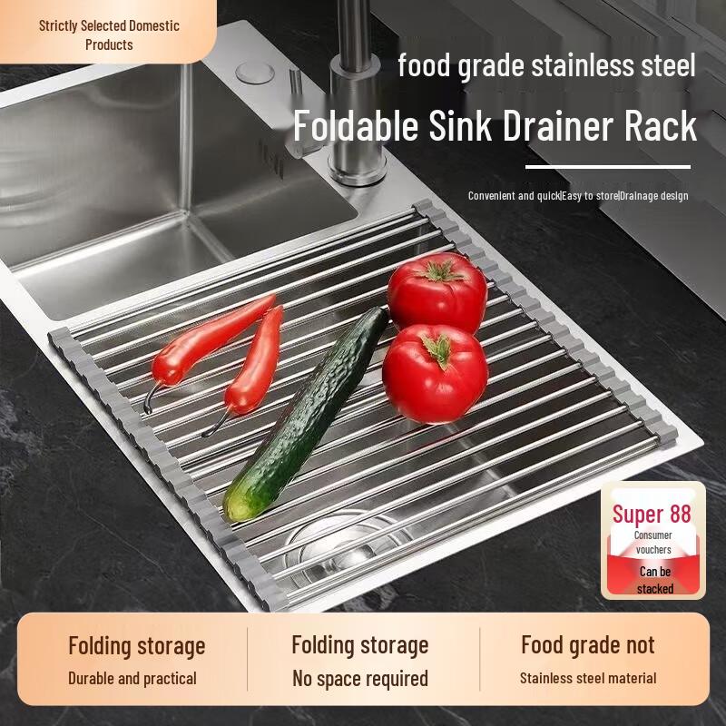 Zhaoran Foldable Kitchen Sink Draining Rack