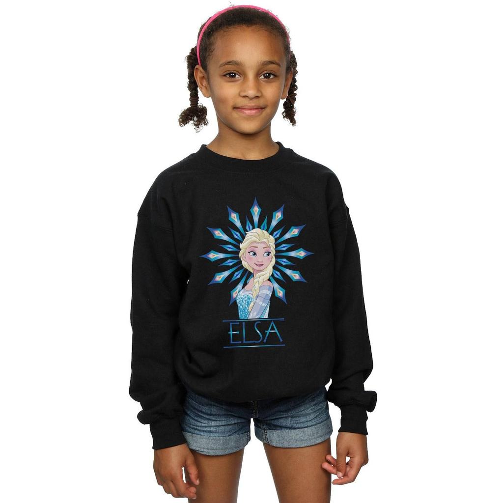 Disney Girls Frozen Elsa Snowflake Sweatshirt
