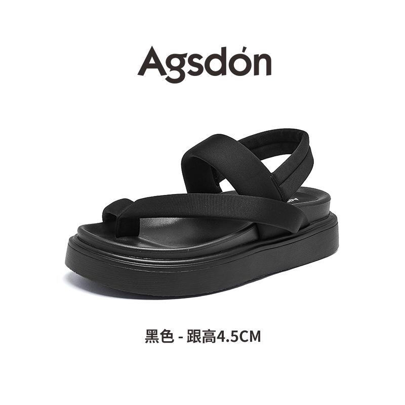 Augustine platform sandals women's wear 2025 new summer toe beach with skirt sandals sports soft sole