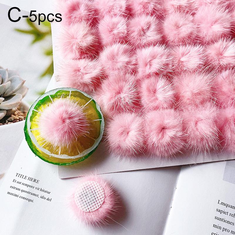 5 шт. пушистый меховой шарик, цветной помпон, искусственный меховой шарик для шапок, обуви, сумок, одежды, украшений, сделай сам, аксессуары для рукоделия