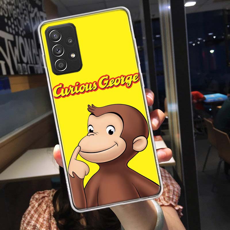 Чехол для телефона Curious G-Georgeser-m-Monkeis для Samsung A54 A57 A37 A17 A14 A15 A12 A24 A34 A55 A35 A25 A52S A07 A05S A04S A22 A32