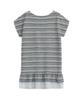 Hug Your Skin Striped Round Pocket Dress (Gray)