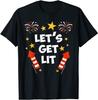 Let's Get Lit Fireworks T-Shirt Funny Patriotic Fireworks T-Shirt Classic T-shirt