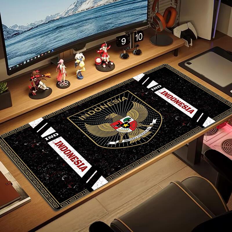 Timnas Indonesia Color Mouse Pad Large Gaming Table Cushion Non-slip Laptop Tablet Big Mousepad XXL Mat Mini PC Playmat With Lock edge