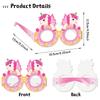 Unicorn Party Decoration Paper Glasses Rainbow Unicorn Theme Photo Props Happy Girls Unicornio 1st 2nd 3rd Birthday Party Decor