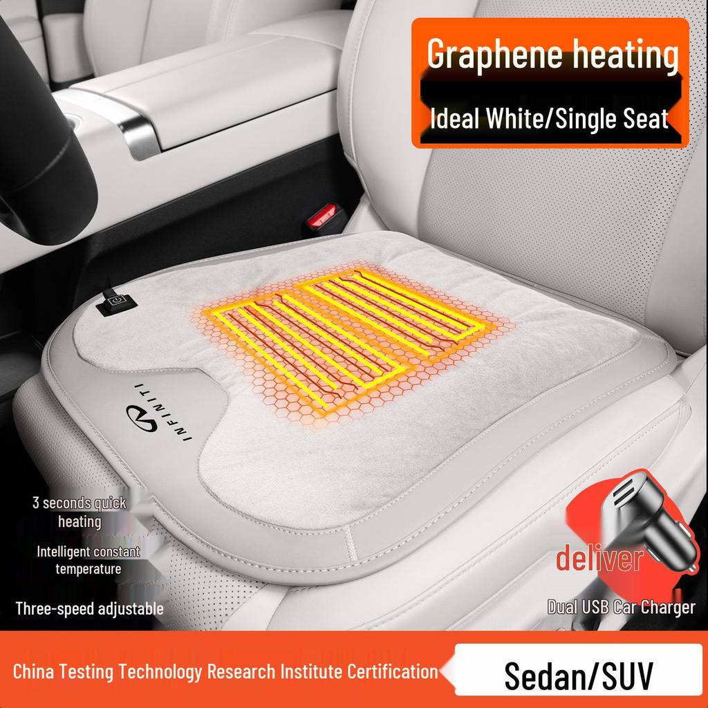Infiniti QX6 Plush Heated Seat Cushion for Q50L, QX50, QX80, Q60, Q70 - Thick and Warm