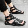 2025 Summer New Men's High-top Sandals Teen Outdoor Beach Shoes Open-toe Buckle Versatile Cool Slippers