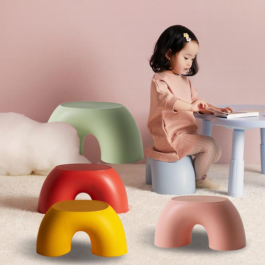 Children Stool Plastic Kids Stool Skid Resistant Footstool Multifunctional Step Stool for Bathroom