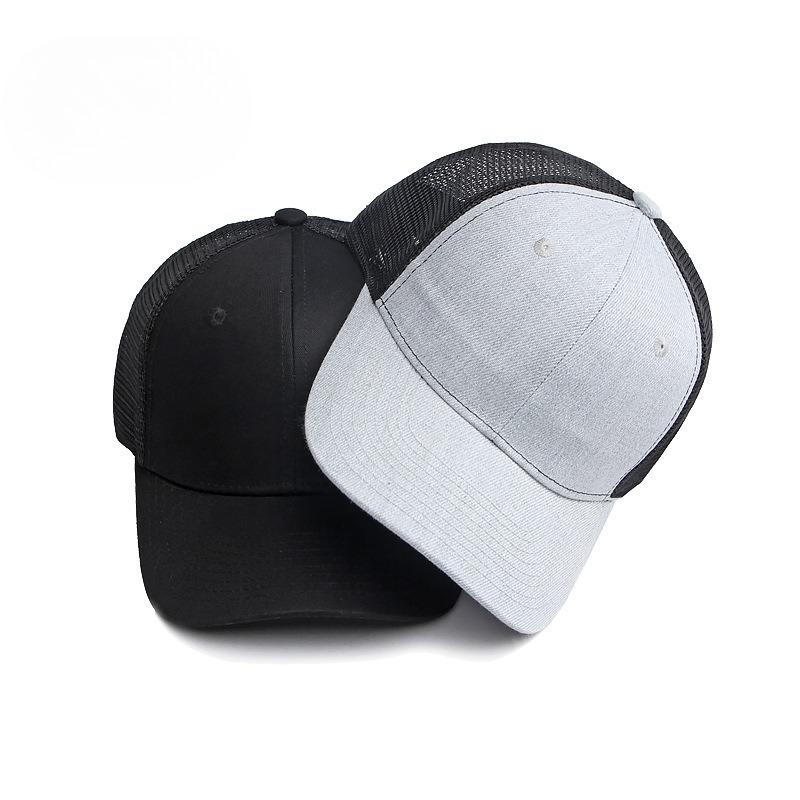 Unisex Summer Mesh Trucker Hat Structured Hard Top Baseball Cap Breathable Color Block Sun Protection Sports Cap for Men Women