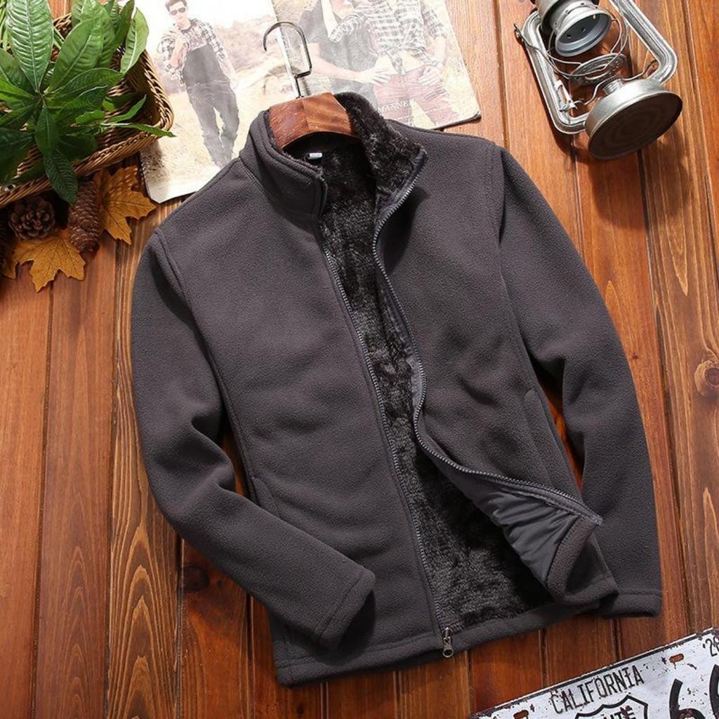 Зимний свитер, пальто, флисовая куртка, толстая однотонная куртка из кораллового флиса