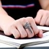 Винтажное панковское кольцо-коготь для мужчин геометрический узор уникальное свадебное помолвочное украшение аксессуар в панковском стиле