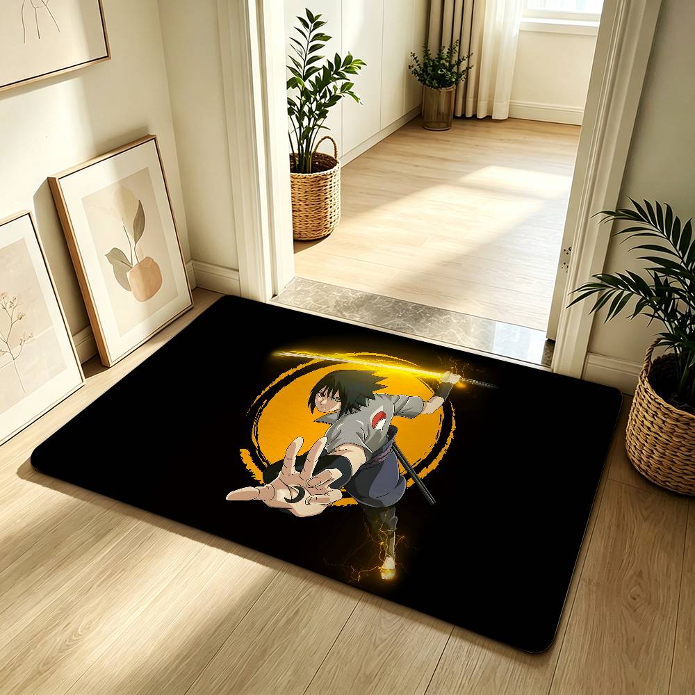 Anime N-Naruto Cool Carpet Bathroom Anti-slip Mat Door Mat Home Decoration Mat Entrance Door Mat Scratch-resistant Door Mat