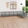 Day and Night - Day and Night Garden Furniture Set 7 Pieces Solid Gray Pine Wood