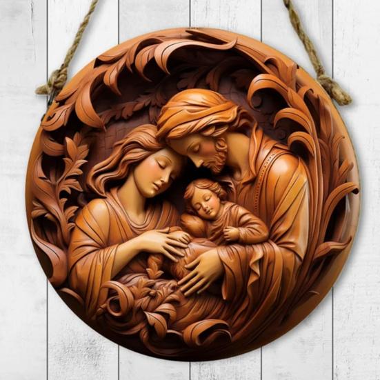 Christmas Arrival Calendar Birth Scene Acrylic 2D Flat Pendant 24-Day Countdown Box Multifunctional Holiday Decoration for Kids Family Friends